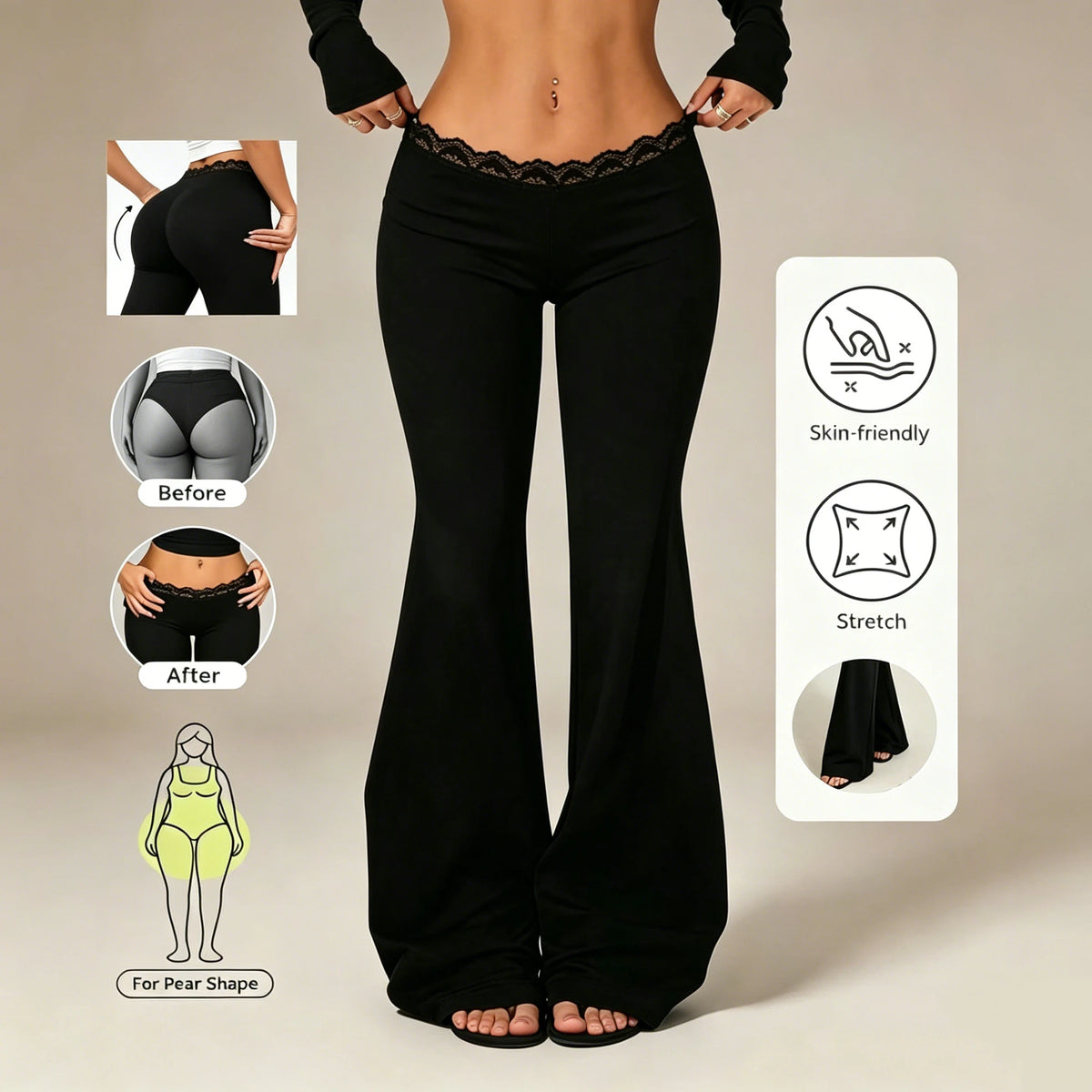 Lace Flared Pants