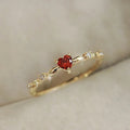 Heart Zircon Ring