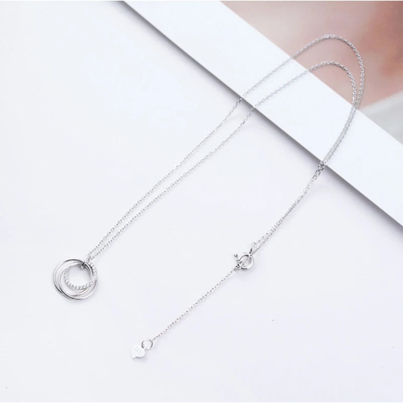 Zircon Circle Necklace