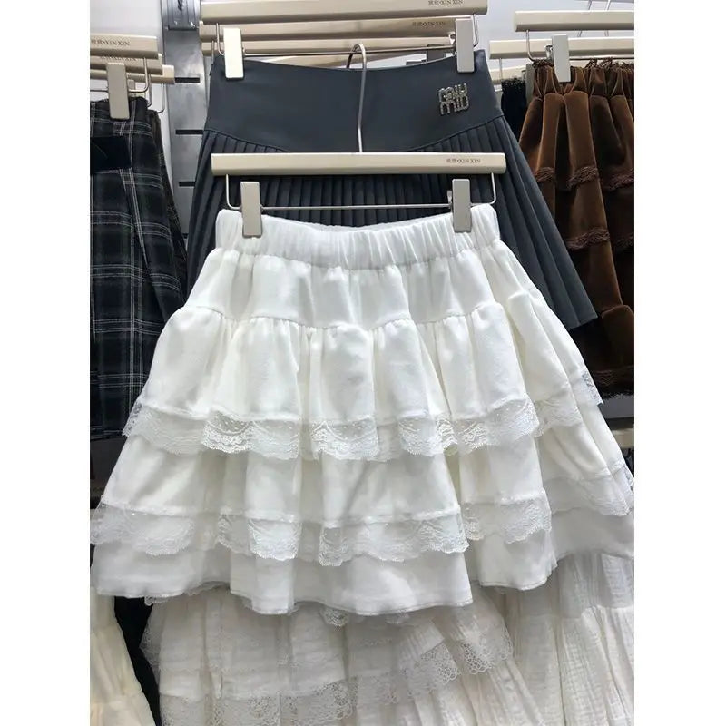 Lace Ruffle Skirt