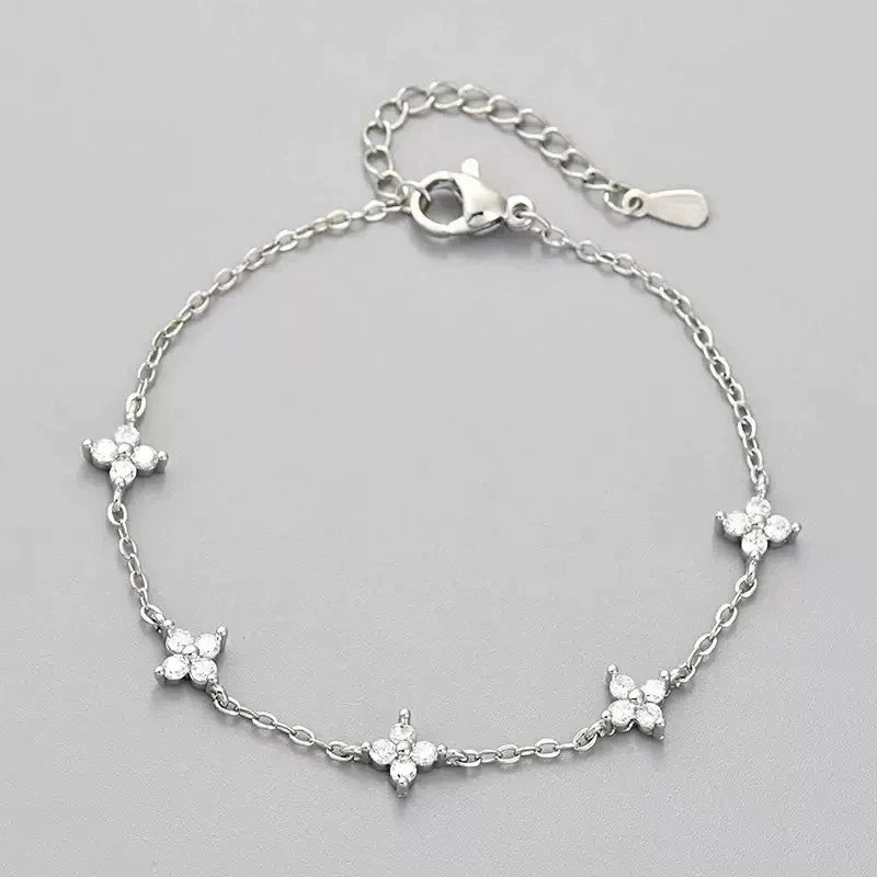 Zircon Flower Bracelet