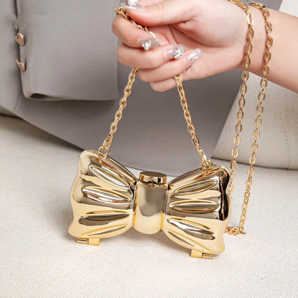Golden Clutch Bag