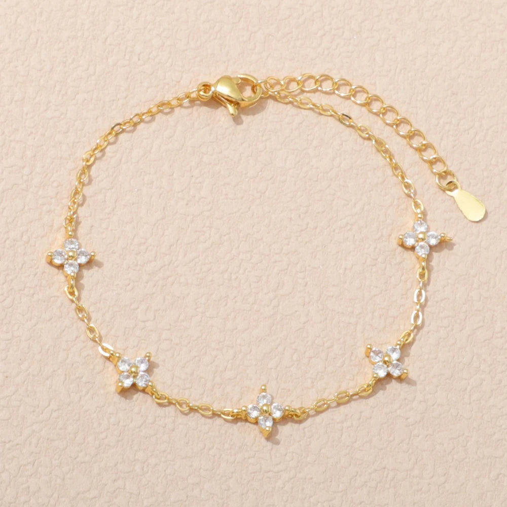 Zircon Flower Bracelet