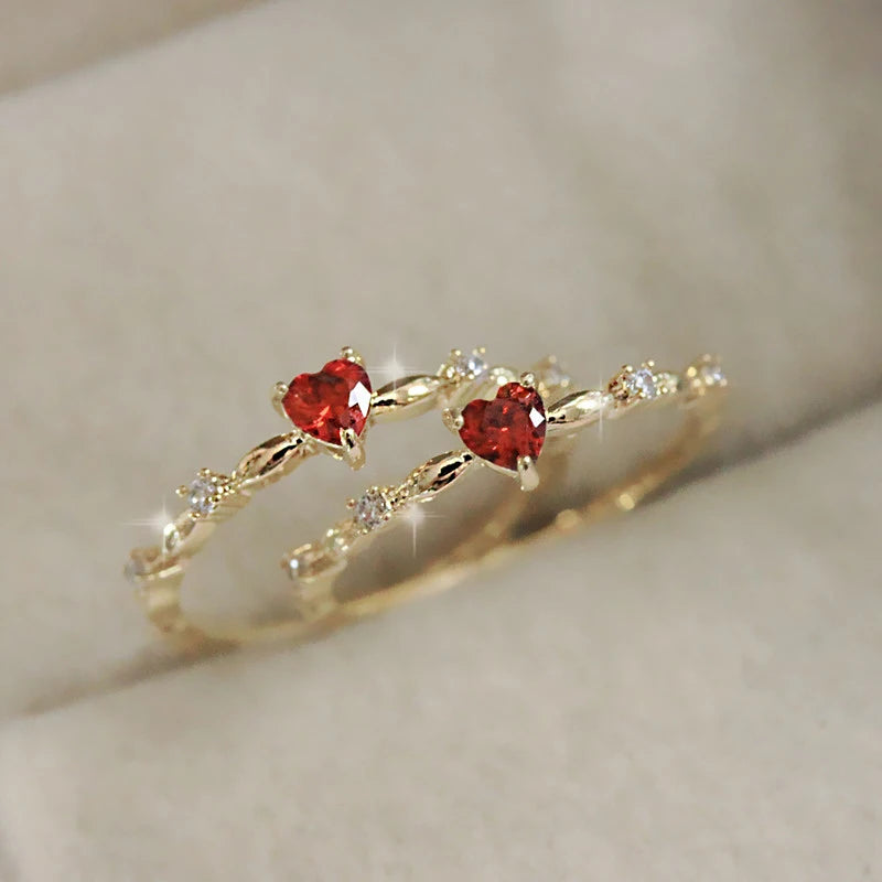 Heart Zircon Ring