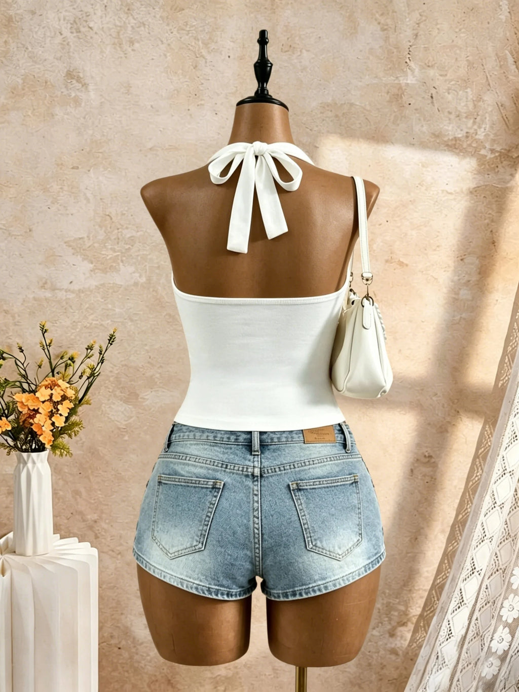 White Crop Top
