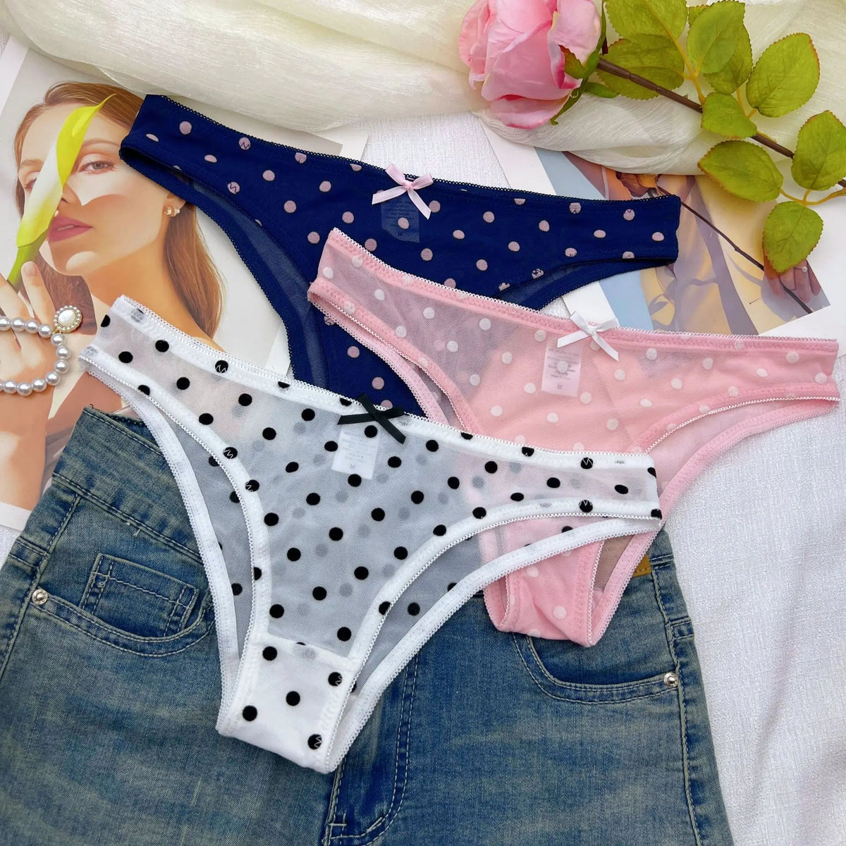 3-Piece Mesh Panties