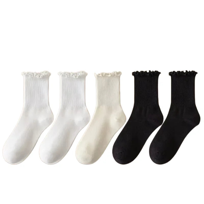 Ruffle Crew Socks