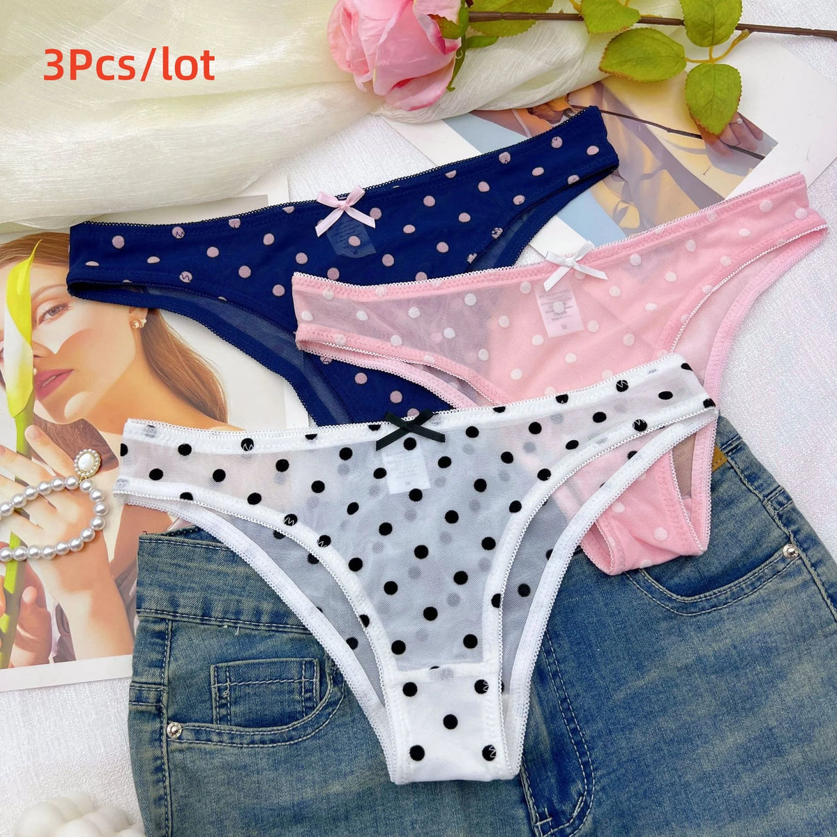 3-Piece Mesh Panties